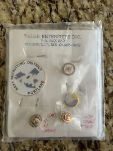 Navy And USMC Military Recruiting Pins And Lapel Sealed NOS - Picture 1 of 3