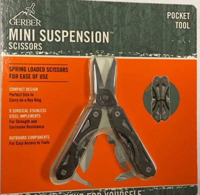 Gerber Mini Suspension Tool with Scissors Pocket Tool - Image 1 of 2