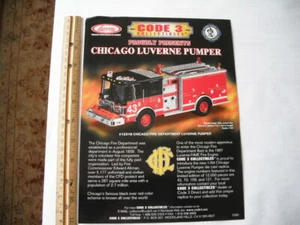 CÓDIGO 3 COLECCIONABLES CHICAGO FIRE LUVERNE BOMBA DISTRIBUIDOR PUBLICIDAD PROMOCIONAL - Imagen 1 de 3