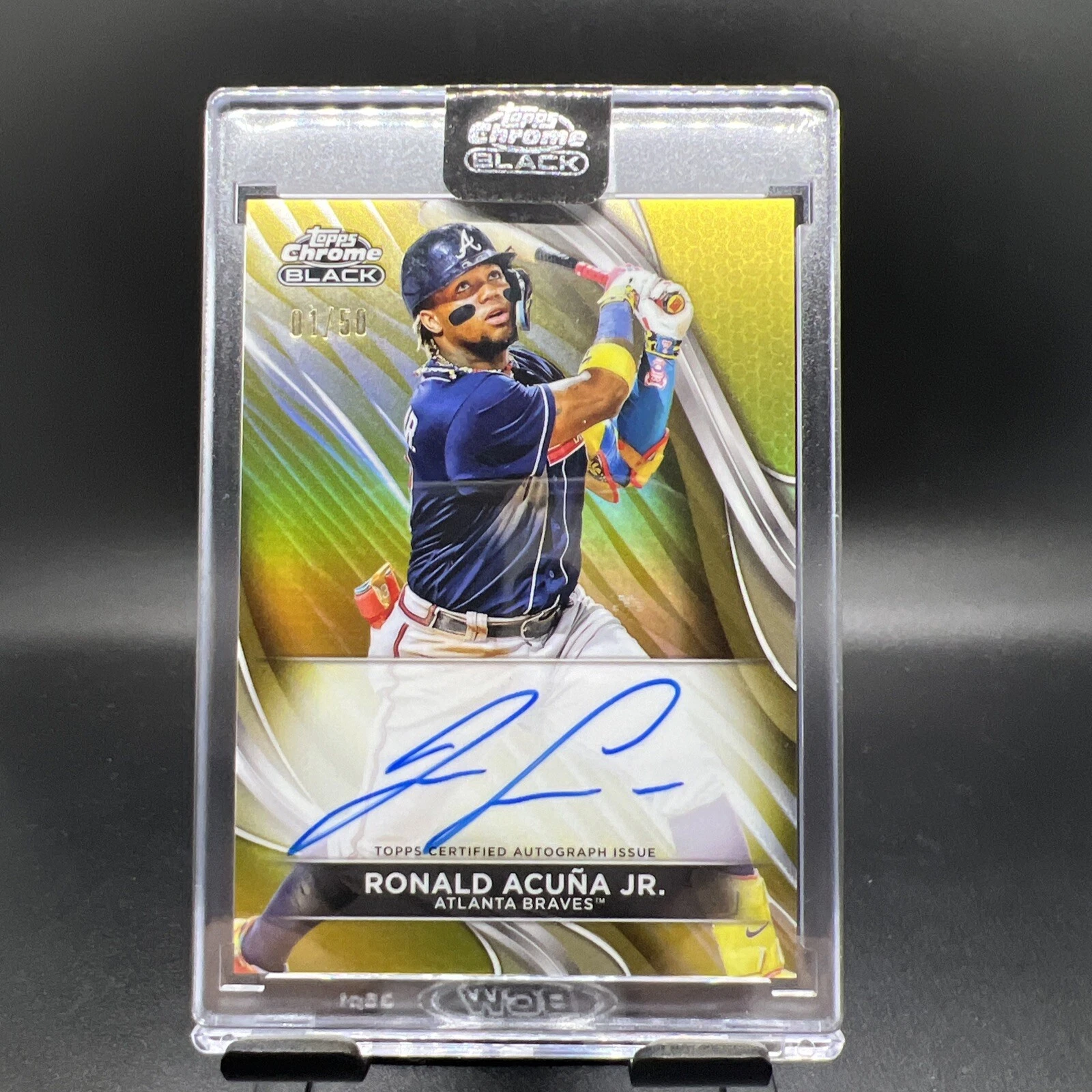2024 Topps Chrome Black Ronald Acuna Jr  Gold Auto 1/50