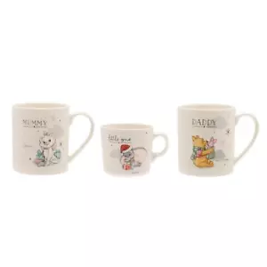 Christmas Mug Gift Set Disney Magical Beginnings Mum Dad & Baby Little One Xmas - Picture 1 of 5
