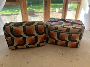 Orla Kiely “Dove” Wash Bag / Make Up / Train Case +Make up pouch *SEE MY OTHERS* - Picture 1 of 8