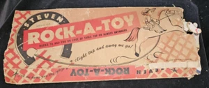 Vintage Steven Mfg. Rock-A-Toy Cow Girl on a Horse Balancing Toy W/Box - Picture 1 of 11