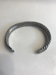Gedrehter Draht 925 Sterling Silber Armreif Armband Handarbeit verstellbar - Bild 1 von 13