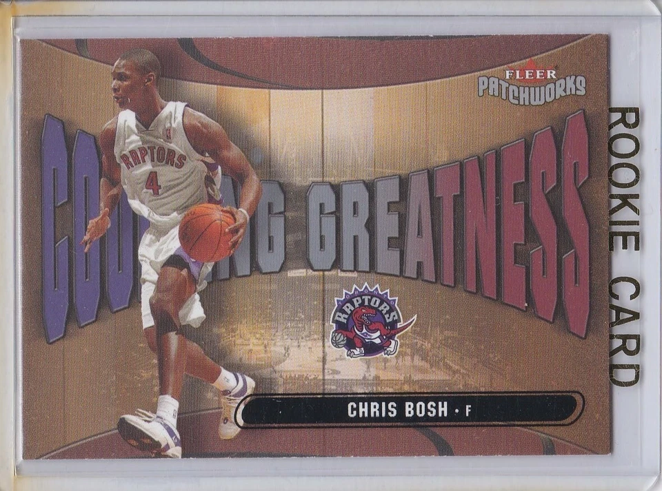 Tarjeta de novato Chris Bosh Toronto Raptors 2003 Fleer Patchworks baloncesto radiocontrol Foto 1 de 2