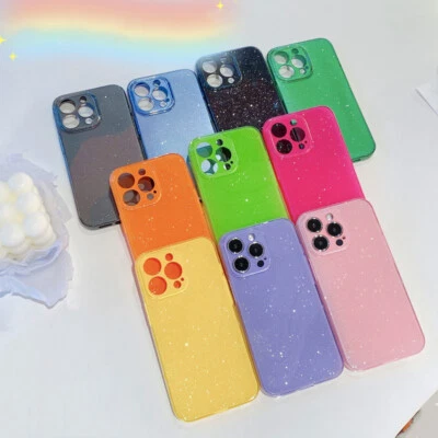 Glitter Case For iPhone 16 Pro Max 15 14 13 12 11 XR Clear Soft Phone Case Cover - Image 1 of 4