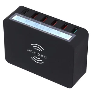 USB Charging Station 6‑Port Power Fast Smart Charger For Multiple Devices GBD - Photo 1 sur 12