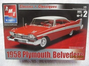1958 PLYMOUTH BELVEDERE AMT ERTL CLASSICS MODEL KIT 1:25  ORIGINAL VINTAGE - Picture 1 of 3