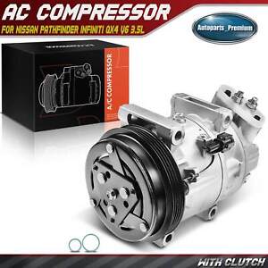 AC Compressor with Clutch for Nissan Pathfinder 02-04 LE SE Infiniti QX4 01-03