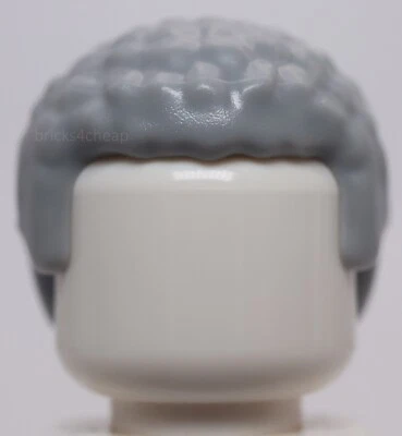 Lego Minifigura de pelo masculino gris azulado claro con textura enrollada Foto 1 de 3