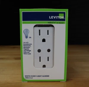 Interruptor de onda Z de receptáculo de toma inteligente Leviton VRR15-1LZ Vizia RF+ - Imagen 1 de 6