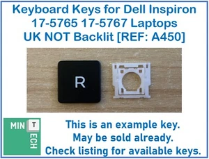 Keyboard Replacement Keys - Dell Inspiron 17-5765 17-5767 Laptops UK NOT Backlit - Picture 1 of 11