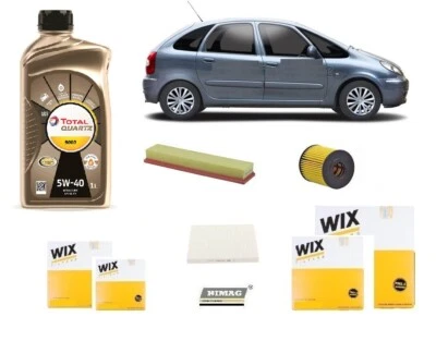 RENAULT Kit Filtri Tagliando + Olio per Citroen Xara Picasso N68 1.6 16v 81 Kw 110 Hp
