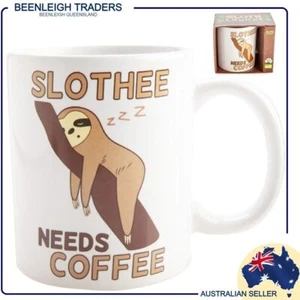 Coffee  Mug SLOTHEE NEEDS COFFEE Sloth Mug Brand New - Picture 1 of 10