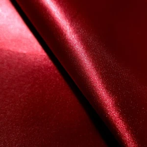 Heavy Lipstick Red Bridal Duchess Satin Fabric 58" By The Yard Glossy Poly - Picture 1 of 6