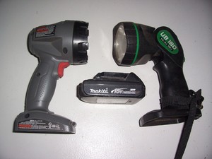 Light 18V  set  of  2  and  mikita battery pack untested  ,auction find 