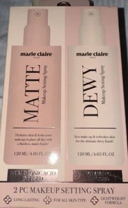 Marie Claire 2 pc Makeup Setting Spray Duo * Hyaluronic Acid / Vitamin C 120 ml - Picture 1 of 2