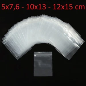 100 Bustine trasparenti ZIP 4x6 5x7 6x8 10x13 12x15 sacchetti richiudibili - Foto 1 di 7