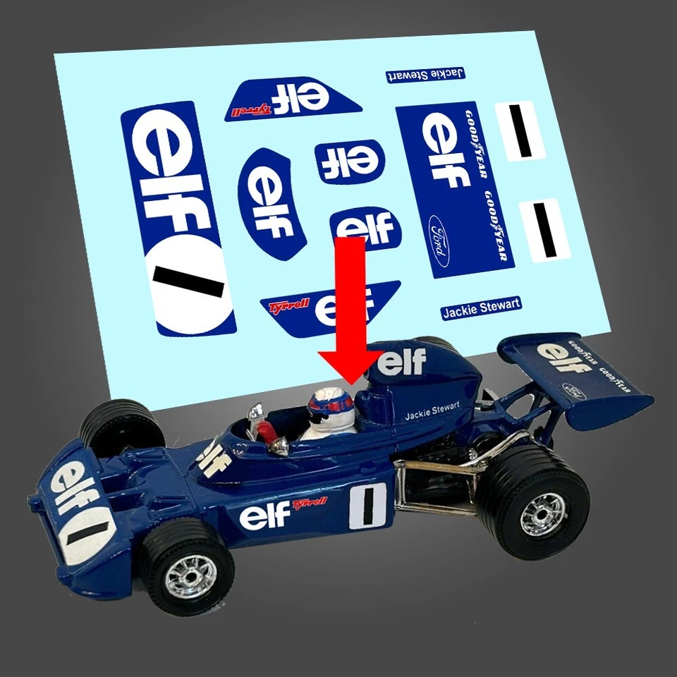 STICKERS POUR TYRRELL FORMULE 1 CORGI 1/36eme NO DECAL AUTOCOLLANT DCS054 - Photo 1/1