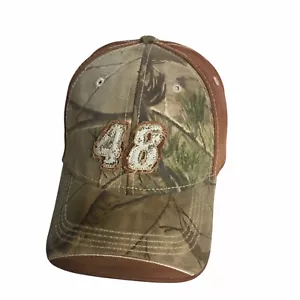 Cappello berretto baseball mimetico camionista NASCAR Jimmie Johnson 48 strapback invecchiato - Foto 1 di 7