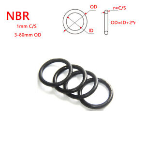 O-ringi o przekroju 1 mm NBR guma nitrylowa 1mm - 78mm ID uszczelki olejoodporne