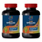 Pure Spirulina - Anti Inflammatory - Blue Green Alage - Superfood - 2 Bot 120 Ct