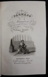 Parnaso straniero, Volume Quinto "Poeti Greci", Venezia Antonelli 1840 - Foto 1 di 12