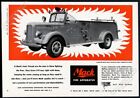 1943 Mack fire engine truck Montclair NJ fire department photo vtg print ad