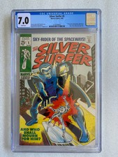 Silver Surfer #5 CGC 7.0 White Pages! 1969 Fantastic Four & Stranger appearance