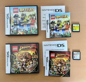 LEGO Battles & LEGO Indiana Jones Nintendo DS Video Games Complete - Picture 1 of 3