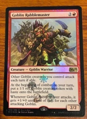 MTG NM Magic 2015 Promo Foil Goblin Rabblemaster #145/269 L19 - Image 1 of 2