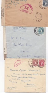 1941/3 3 DIFERENTES CUBIERTAS DE CENSOR NIGERIA DURANTE LA SEGUNDA GUERRA ABAK MAKURDI AL REINO UNIDO Y EE. UU. - Imagen 1 de 2