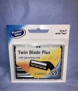 Premier Value Twin II Plus Cartridges w/Lube Strip (Fits Atra & Trac II) 10 Cart - Picture 1 of 11