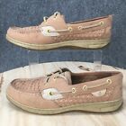Sperry Top Sider Boat Shoes Womens 9.5 Casual 2 Eye Flats Brown Leather Lace Up