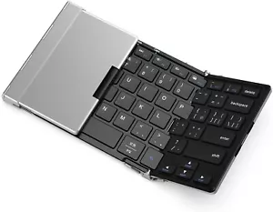 iClever wireless folding keyboard IC-BK20se bluetooth USB connection Thin lightw - Picture 1 of 8