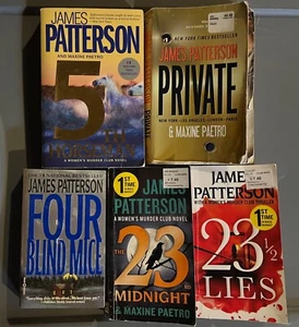Lot of 10 Thriller Suspense James Patterson Books, 5, Private …. - Picture 1 of 1