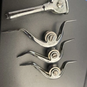 Vintage Set of 3 AFTCO Roller Guides & 1 Tip  #12 GOOD WORKING USED COND!!! - Picture 1 of 5