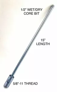1/2" Wet Diamond Core Bit for Wire Mash & Light Reinforced Concrete 5/8"-11 - Picture 1 of 2