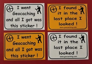4 pegatinas de vinilo que incluyen "¡Fui a geocaching y todo lo que obtuve fue esta pegatina!" - Imagen 1 de 1