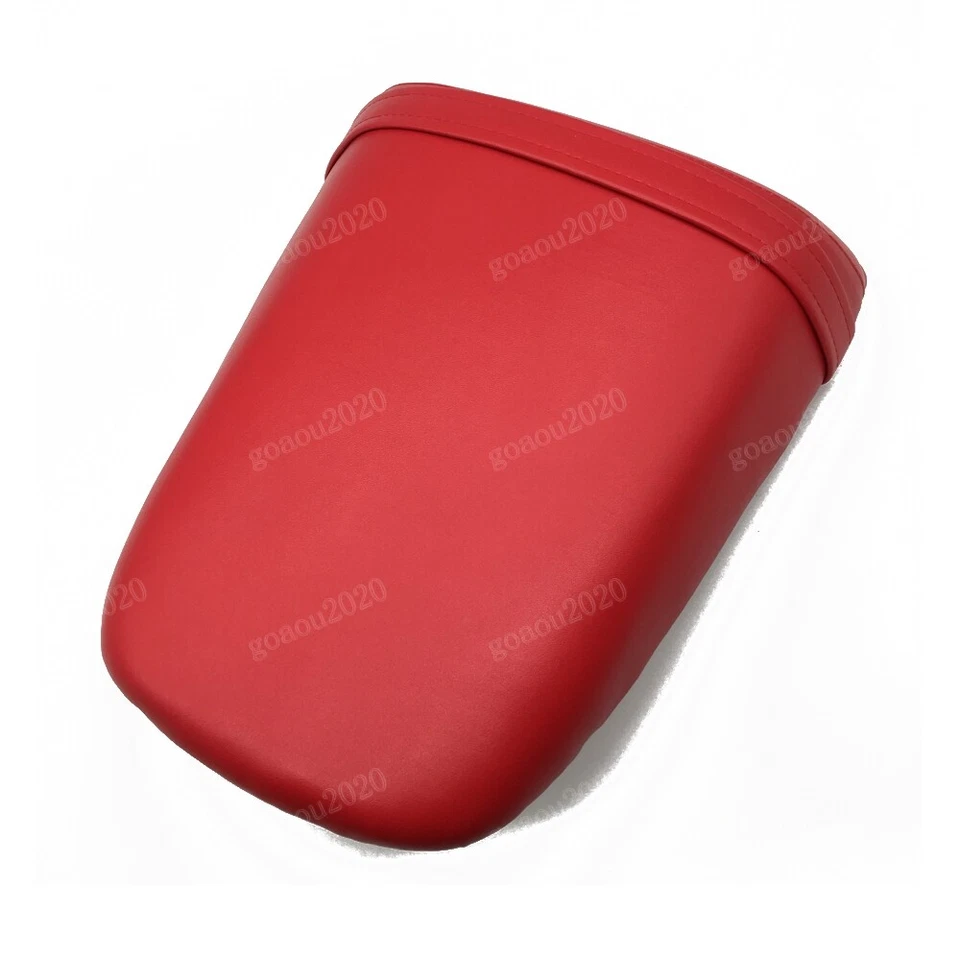 Asiento de pasajero trasero rojo cuero artificial para Honda CBR954RR 2002-2003 Foto 1 de 4