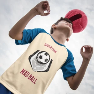 Camiseta Equipo de Fútbol Mad Ball, Camisa de Pelota de Fútbol Día de Juego, Camiseta de Pelota de Fútbol, Niños S - Imagen 1 de 1