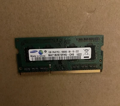 Samsung 1GB 204 pin SODIMM RAM Memory 1Rx8 PC3-10600S-09-10-ZZZ - Image 1 of 2