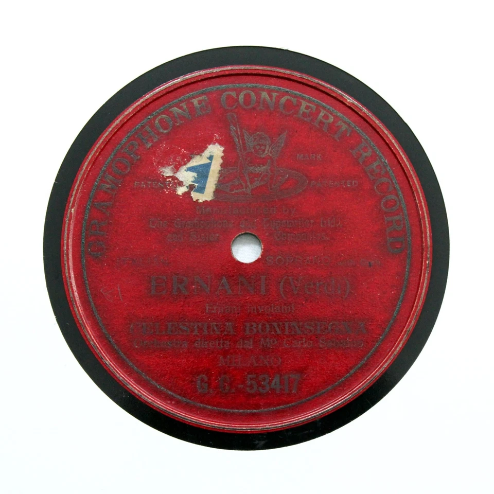 CELESTINA BONINSEGNA "Ernani involami" GRAMOPHONE CONCERT G.C.-53417 [78 RPM] - Image 1 of 1