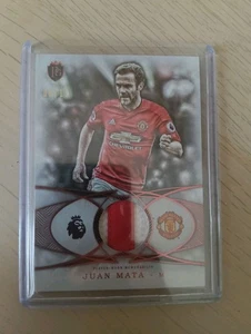 2016 Topps Premier Gold Football Fibers Relic Red/11 Juan Mata Manchester Soccer - Foto 1 di 2