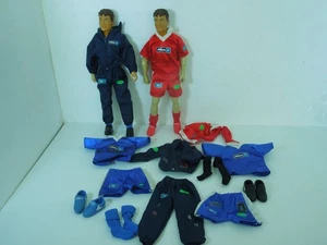 2 x Vintage SDL Star Football Player Mitre 12" Figures + Kits/Outfit/Clothes - Picture 1 of 18