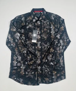 Camisa de raza americana para hombre patrón mediano elegante con botones TRFO-17 - Imagen 1 de 7