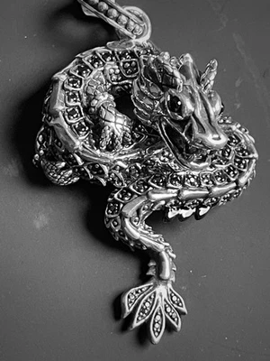 Thomas Sabo ANHÄNGER DRACHE mit schwarzen Zirkonia 370€ aus Geschäftsauflösung - Bild 1 von 4