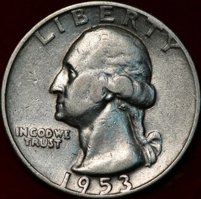 1953-D Denver Mint Silver Washington Quarter - Image 1 of 2