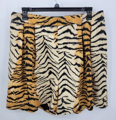 Lala Shorts Womens Plus 2X Tiger Stripe Ombre Print Flowy Artsy Boho Lined - Image 1 of 4