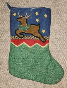 Medias de Navidad de reno saltar 14 pulgadas hogar chimenea vacaciones festivas - Imagen 1 de 5